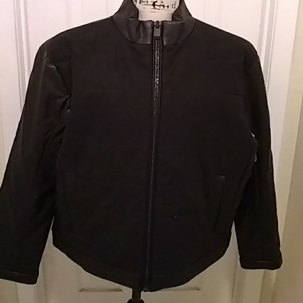 Men's Calvin Klein leather and suede coat